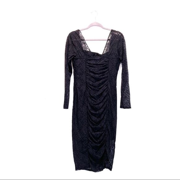 JONATHAN SIMKHAI STANDARD Ruched Long Sleeve Dress size L - Picture 9 of 11